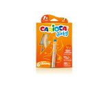 Carioca Baby 1+ 3in1 Pack De 6 Lapices - Lapiz Cera Y Acuarela En Uno - Cuerpo Extragrande - Acuarelables - Sacapuntas