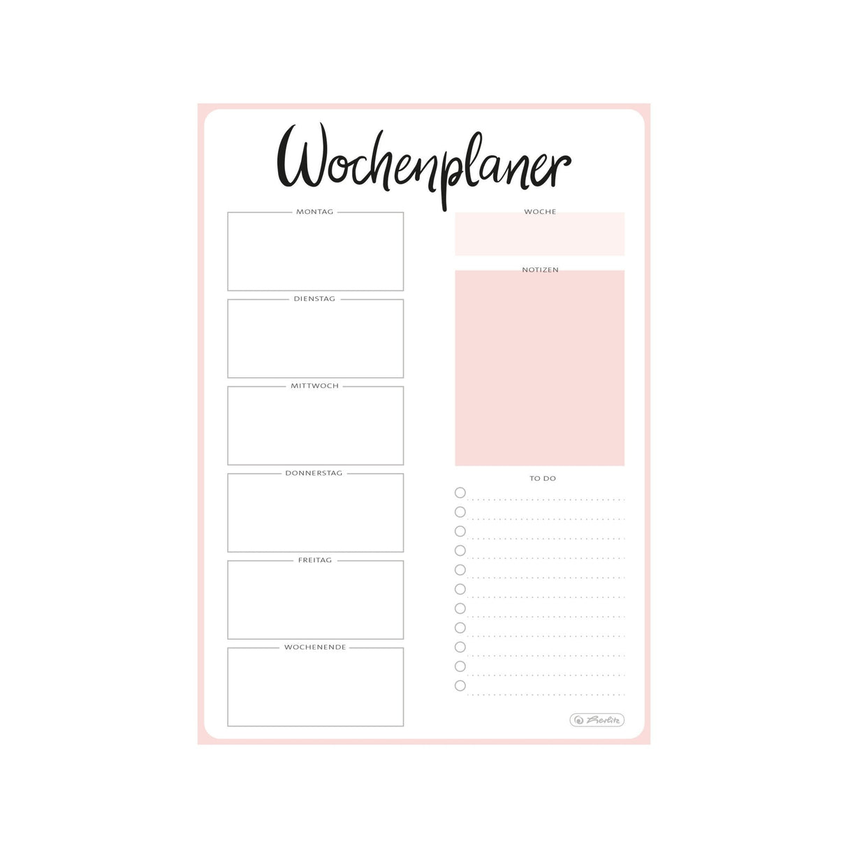 Herlitz Wochenplaner A5 52 Bl. Fsc-Papier Blanco 1 Motiv