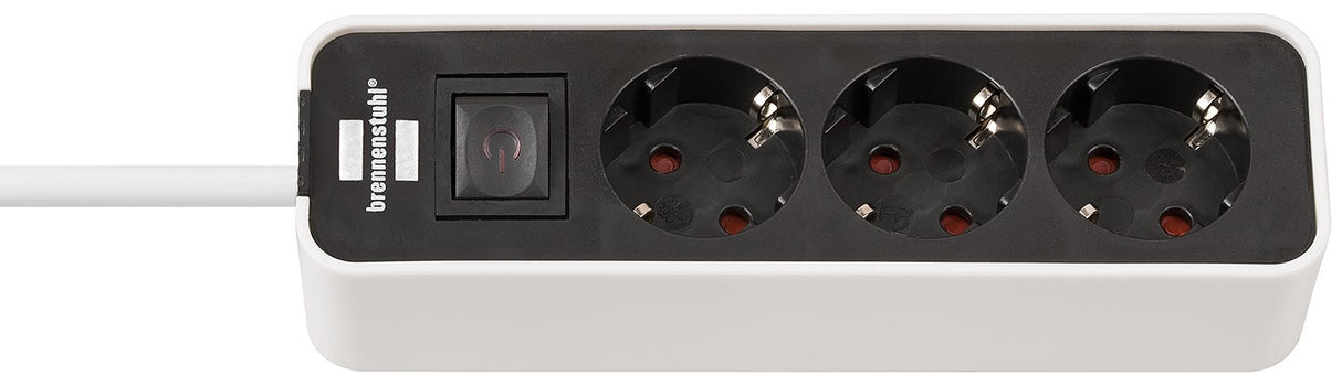 EAN 4007123647545 - Brennenstuhl 1153230020 base múltiple 1,5 m 3 salidas AC Interior Negro, Blanco imagen 1