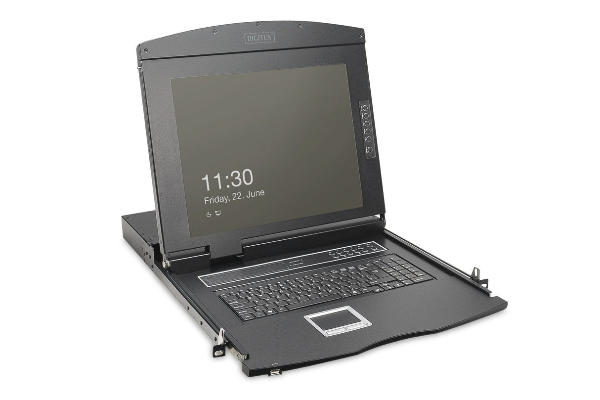 Consola Modular Tft Hd De 43,2 Cm (19") Con 1 Puerto Vga, Negro Ral 9005, Teclado Uk