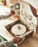 Tefal Servierpfanne Lov Gusseisen Ø 28cm (Beige, Mit Deckel, 3,8 Liter) E25972