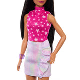 Muñeca Mattel Barbie Fashionistas Rosa Y Metalizada Hrh13