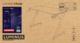 Mesa Gaming Gxt 709 Luminus Rgb Negro Trust Máximo 150kg/ 120 X 60 X 74cm/ Control De Iluminación