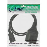 Cable De Alimentación Inline C14 Enchufe A Enchufe Tipo F Negro 0,5 M