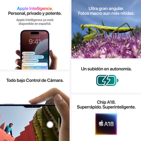 EAN 0195949821899 - Apple iPhone 16 15,5 cm (6.1") SIM doble iOS 18 5G USB Tipo C 128 GB Negro imagen 7