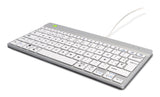 Teclado Español R-Go Tools Ergonómico R-Go Compact Break, Qwerty (Es), Cableado, Blanco