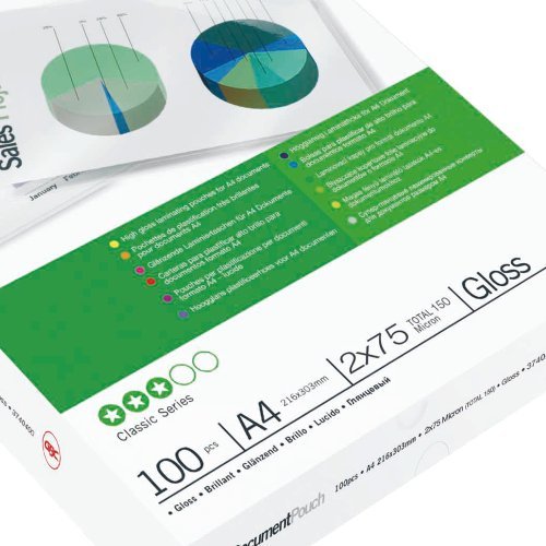 Gbc Lam Pouch A4 2x175 Mic Gloss - Pack De 100 - Brillante - A4 (210 X 297 Mm)