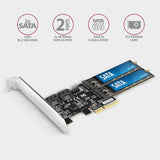 EAN 8595247906984 - Axagon PCES-SA4M2 PCIe Controller 2x internal SATA 6G port+ M.2 B-key tarjeta y adaptador de interfaz Int imagen 2