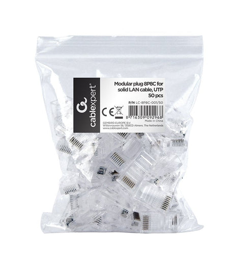 EAN 8716309092968 - Gembird LC-8P8C-001/50 conector RJ-45 Transparente imagen 2