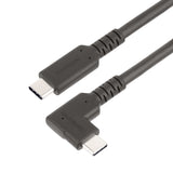 Startech.Com Cable De 2m Usb-C Resistente Acodado A La Derecha - Usb 3.2 Gen 1 [5 Gbps] - Cable De Transferencia Usb Tipo C - Dp De Modo Alt 4k 60hz - Pd 100w - Cable Usbc De 90 Grados