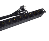 Regleta Con Interruptor Phasak Bns 1518 8 Tomas De Corriente Cable 1.5m Negro