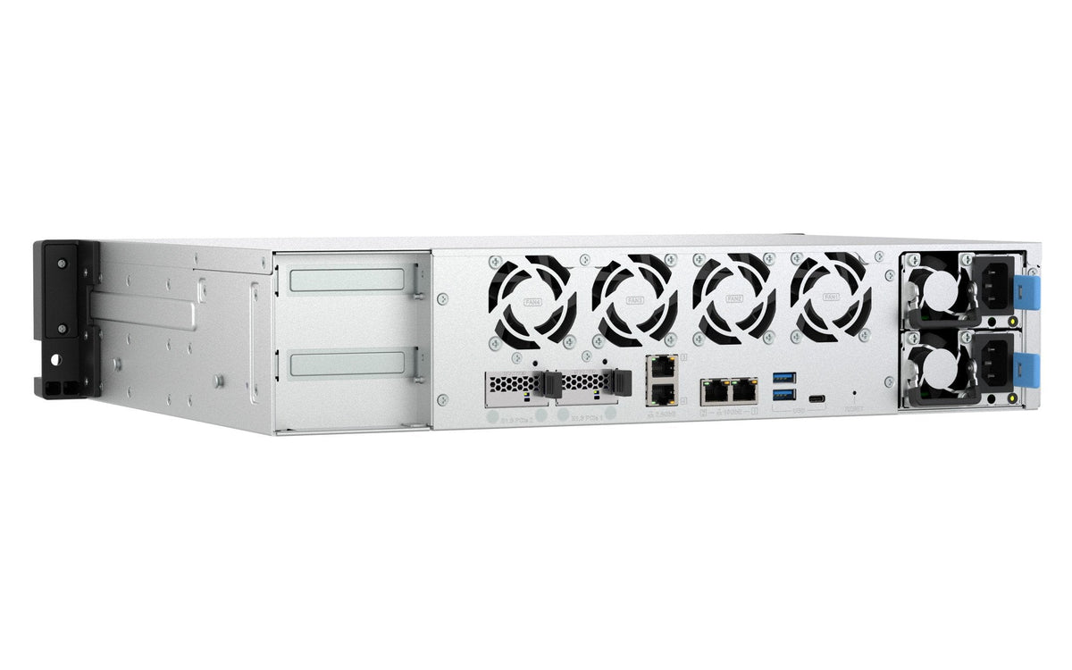 Qnap Ts-H1073bxeu-Rp-8g Nas System 8+2-Bay Nvme Ssd Sata Nas Redundante Fuente De Alimentación
