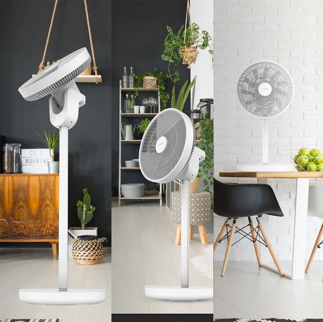 Ventilador De Pie Cecotec Energysilence 2600 Sunflower Portable 22w 16 Aspas 12 Velocidades