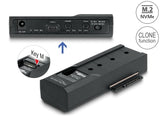 Delock 64252 Convertidor Usb Type-C Para 1 X Ssd M.2 Nvme + 1 X Sata Ssd / Hdd Con Función De Clonación