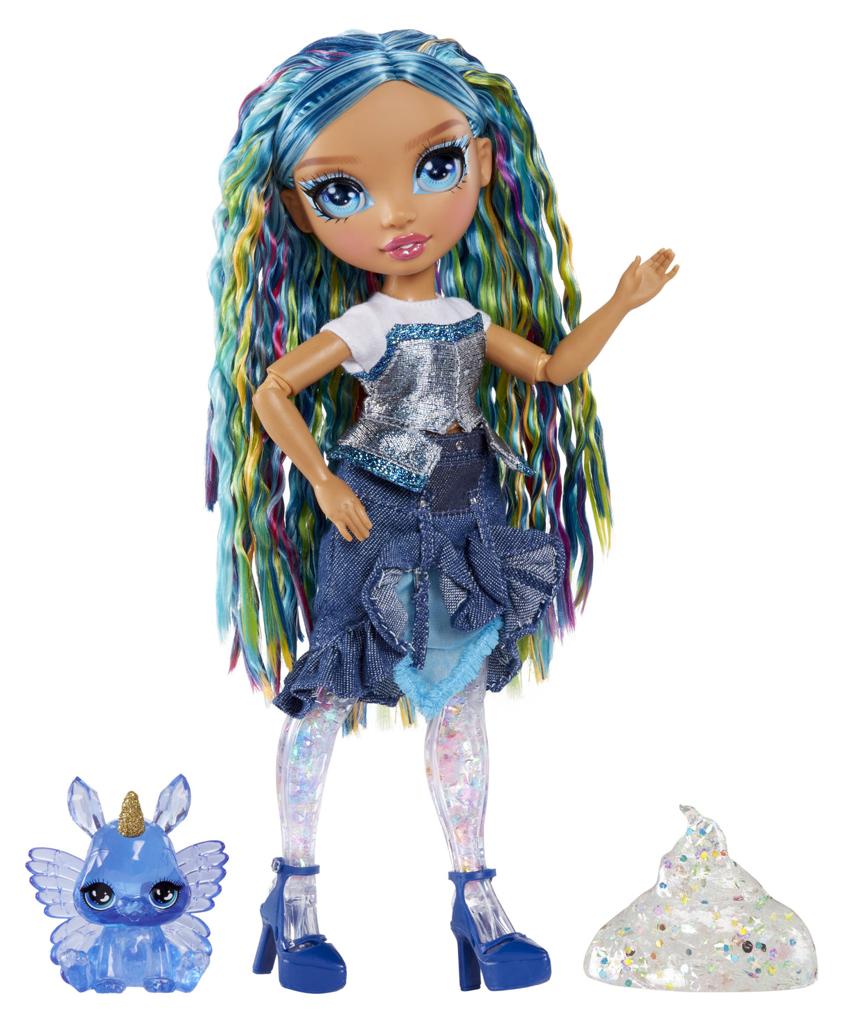 EAN 35051122418 - Rainbow High Rainbow Shimmers with Slime Fashion Doll - Skyler (blue) imagen 1