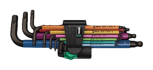 Wera 950 Spkl9 Hex-Plus Hex Key Set Juego De Llaves Allen Métrico/Imperial 9 Pieza(S)