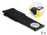 Strapazierfähiger Klettgurt Mit Befestigungsöse L 260 X B 38 Mm Schwarz 5 Stück