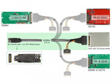 Delock Adaptador M.2 Key M A U.2 Sff-8639 Nvme Con Cable De 50 Cm
