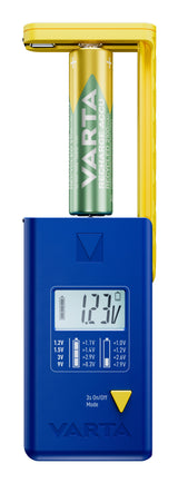 EAN 4008496073849 - Varta LCD Battery Tester medidor de energía y batería Azul, Amarillo imagen 3
