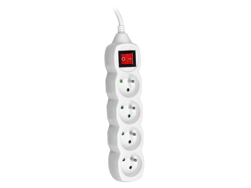 Tracer Regleta 4 Tomas Con Interruptor Cable Alargador 3.0m Blanco