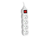 Tracer Regleta 4 Tomas Con Interruptor Cable Alargador 3.0m Blanco