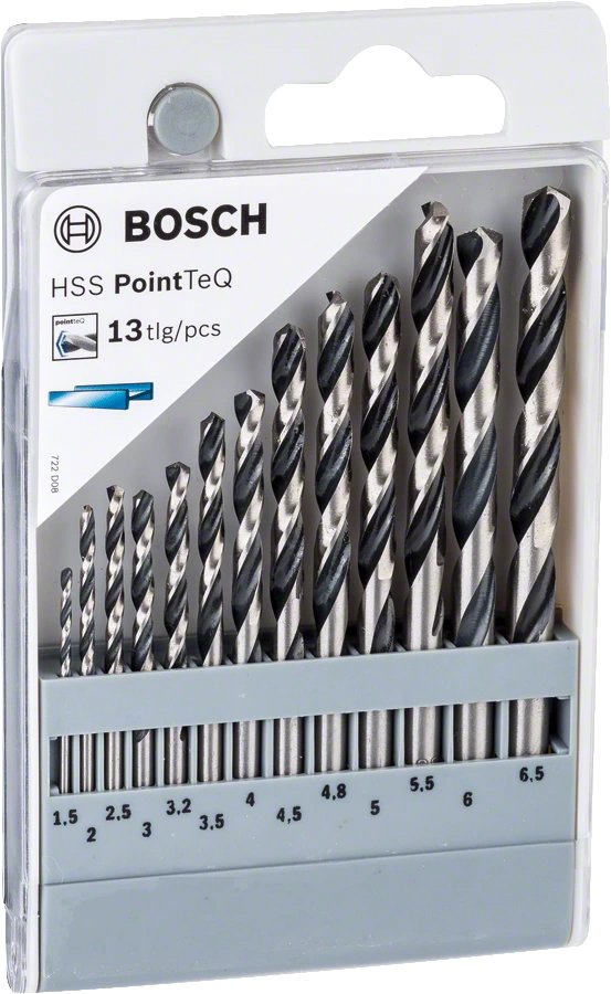 Bosch Juego De Brocas Helicoidales Hss Pointteq, 135 °, 13 Piezas 2608577349