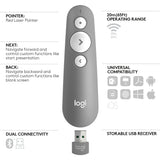 Logitech Presenter Wireless Inalambrico R500s Bluetooth Gris Medio Para Presentaciones