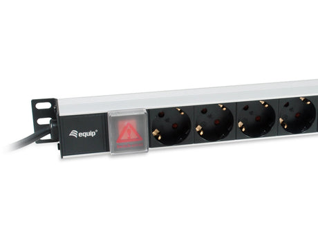 EAN 4015867238813 - Equip 333308 unidad de distribución de energía (PDU) 8 salidas AC 1U Negro, Plata imagen 2