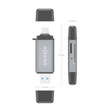 EAN 8435739903339 - AISENS ASCR-2AC11-GR lector de tarjeta USB 3.2 Gen 1 (3.1 Gen 1) Type-A/Type-C imagen 4