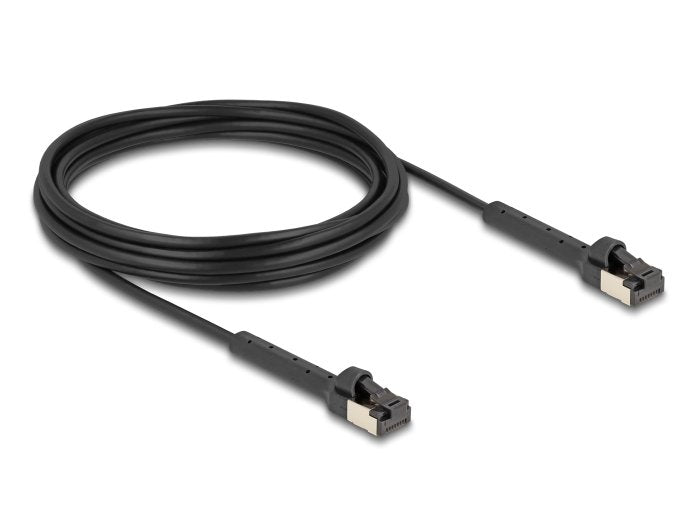 Delock Rj45 Slim Netzwerkcable Cat.6a U Ftp Winkelbar Schwarz 5 M