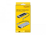 Delock 87767 Base Para Portátil Y Replicador De Puertos Alámbrico Usb 3.2 Gen 1 (3.1 Gen 1) Type-C Gris, Estación De Acoplamiento Gris, Alámbrico, Usb 3.2 Gen 1 (3.1 Gen 1) Type-C, 100 W, 1.4/2.2, 10,100,1000 Mbit/S, Gris