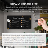 Sony Fw-50ez20l Pantalla Señalización 127 Cm [50] Led Wifi 350 Cd / M² 4k Ultra Hd Negro Android 16/7