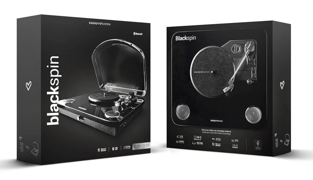 EAN 8432426459438 - Energy Sistem BlackSpin Tocadiscos de tracción por correa Negro, Transparente imagen 6