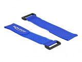 Delock Klett-Cablebinder Mit Schlaufe L 280 X B 38 Mm Blau 3 Stück