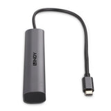 Lindy 43384 Hub De 4 Puertos Usb Tipo C 10000 Mbit/S Gris
