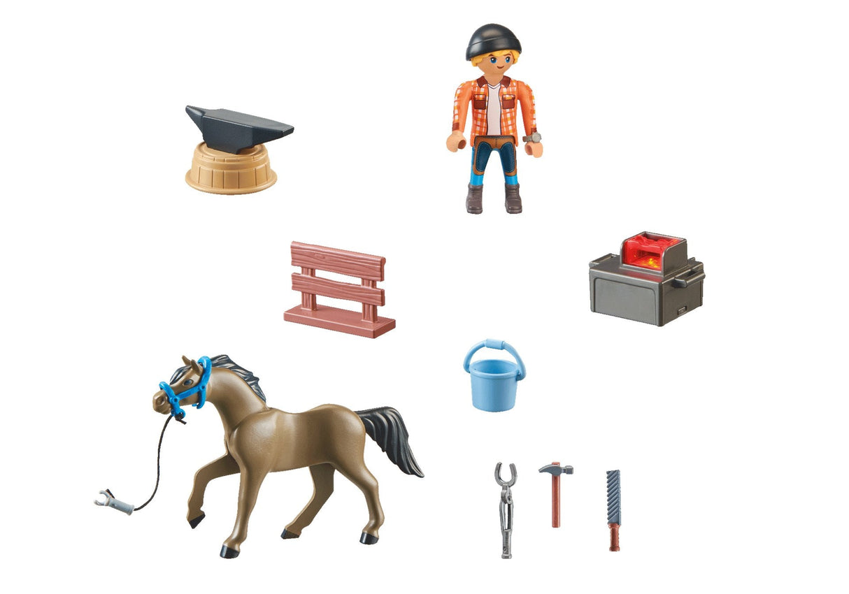 Playmobil 71357 Caballos De La Cascada Herrador Ben & Aquiles