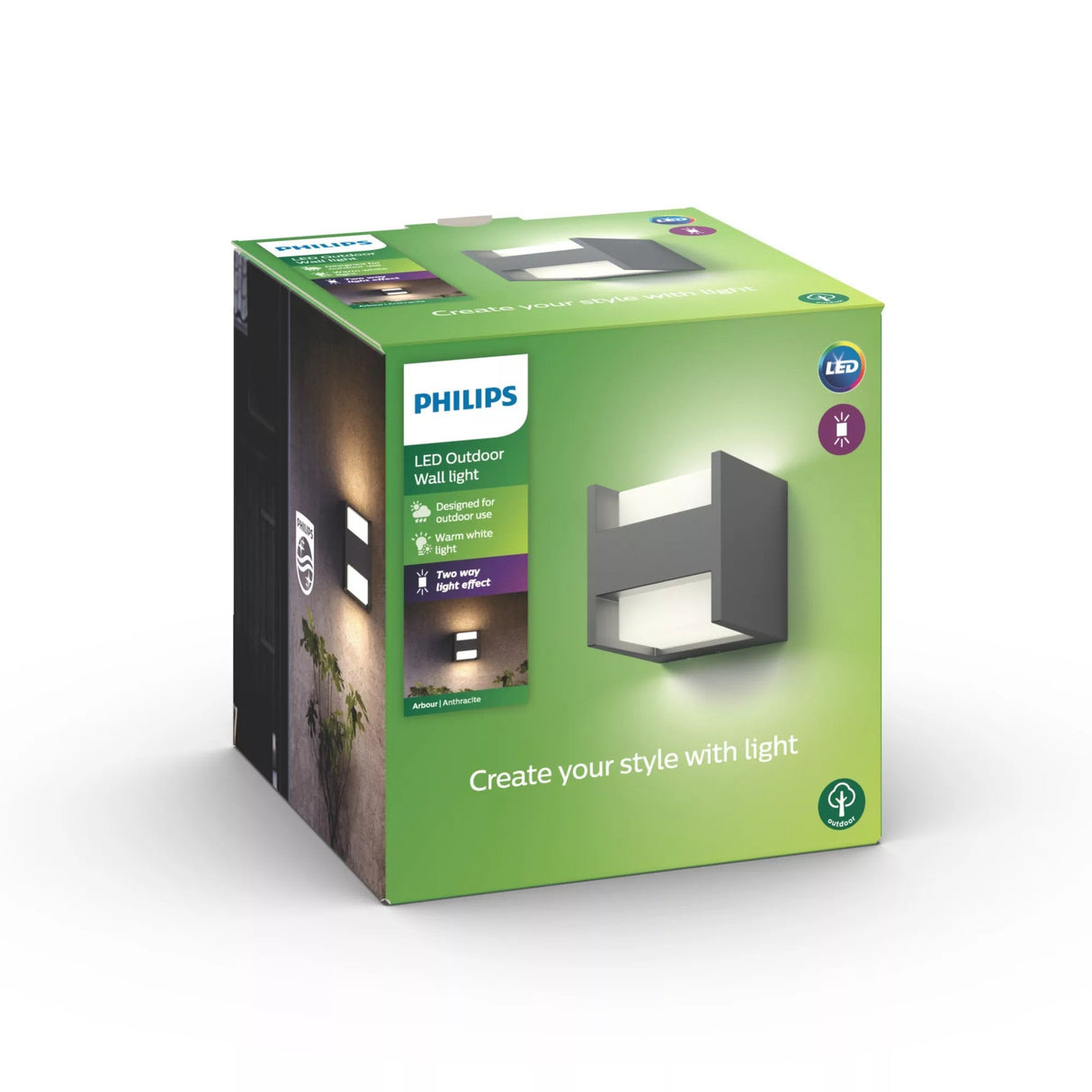 Aplique Led 2x4 ,5w 800lm 4000k Mod. Arbour Philips
