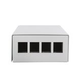 Consolidation Point Box 4-Port, Desk Wall Rail Mounting, Gris