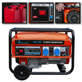 Extralink Ex.30714 Motor-Generador 7000 W 25 L Gasolina Negro, Naranja