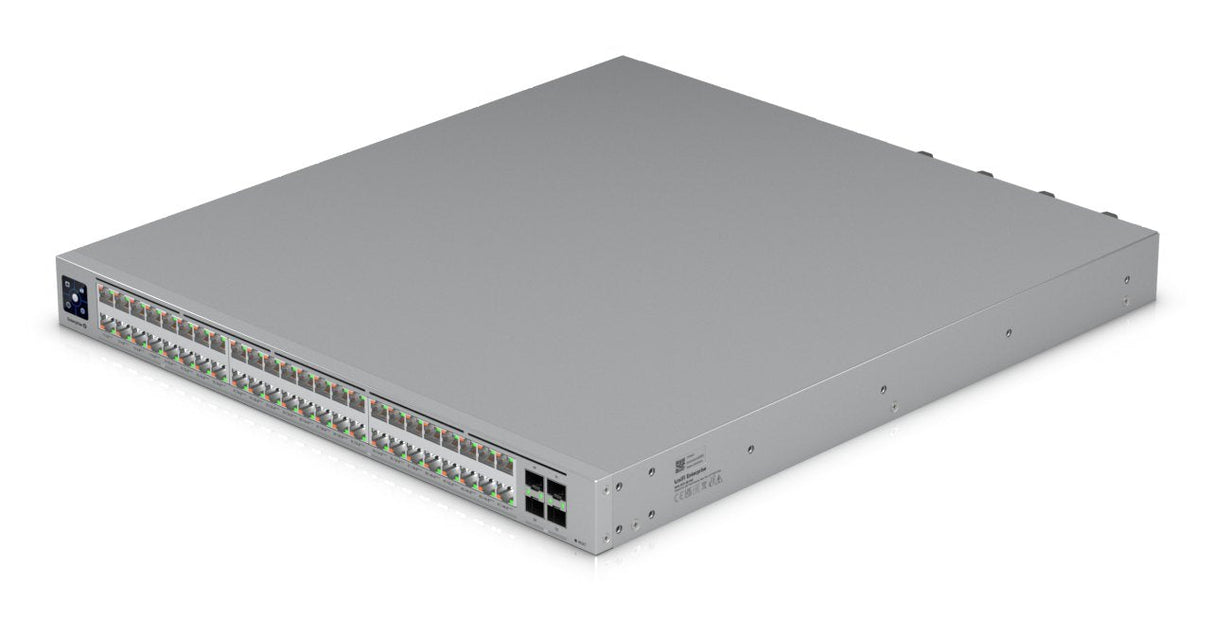 Ubiquiti Switch Unifi 16x2.5g Rj45 32x10g Rj45 4xsfp28 Managed Poe+++ 2150w 19" Rack-Mountable. 1.3" Touchscreen