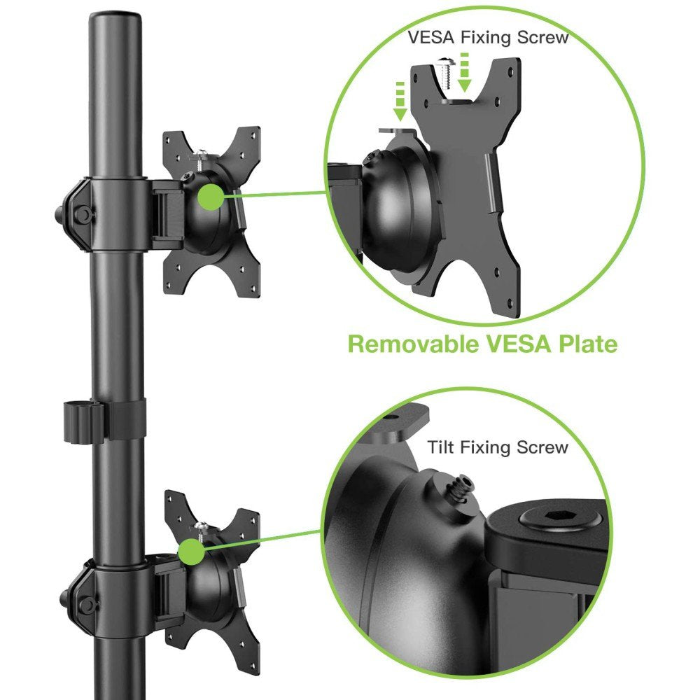 Techly Ica-Lcd 2520v Soporte De Mesa Para Pantalla Plana 68,6 Cm (27") Independiente Negro