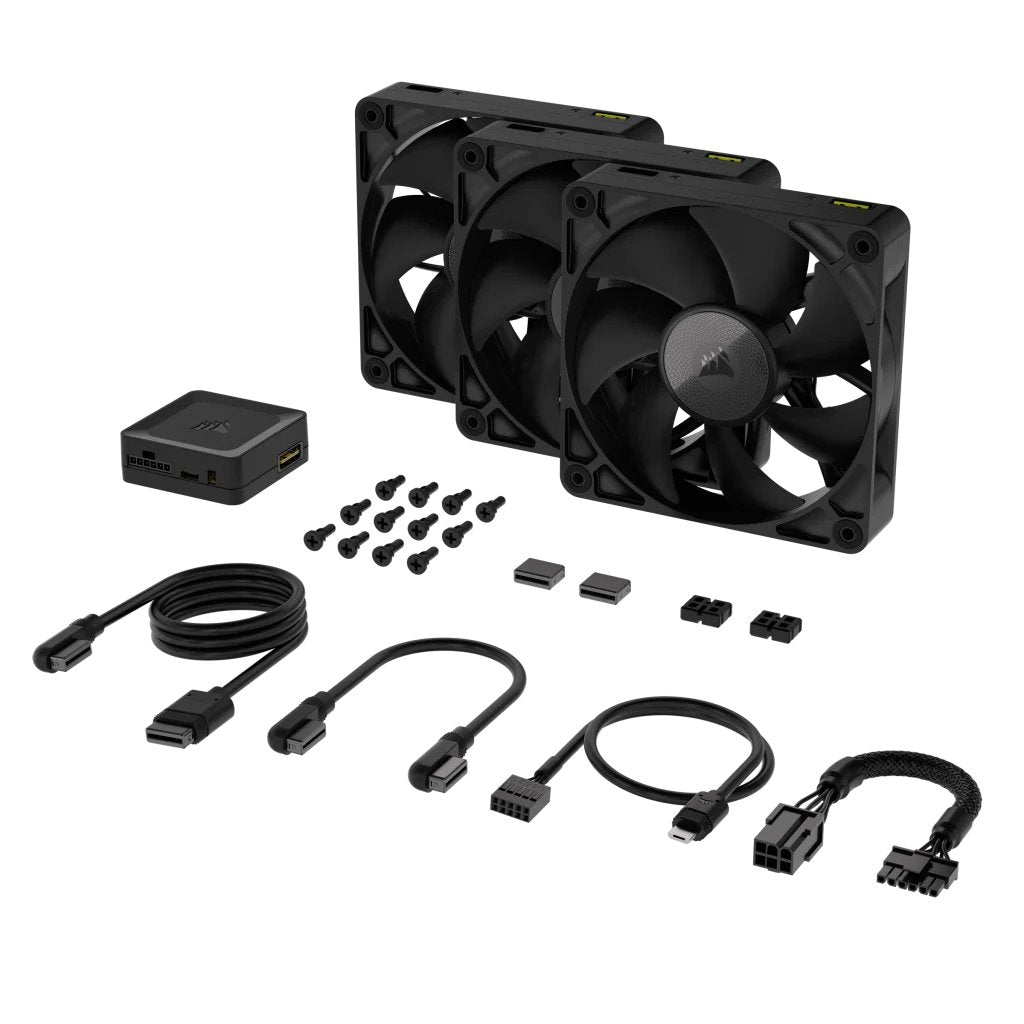 EAN 0840006680840 - Corsair iCUE LINK RX120 Carcasa del ordenador Ventilador 12 cm Negro 3 pieza(s) imagen 3
