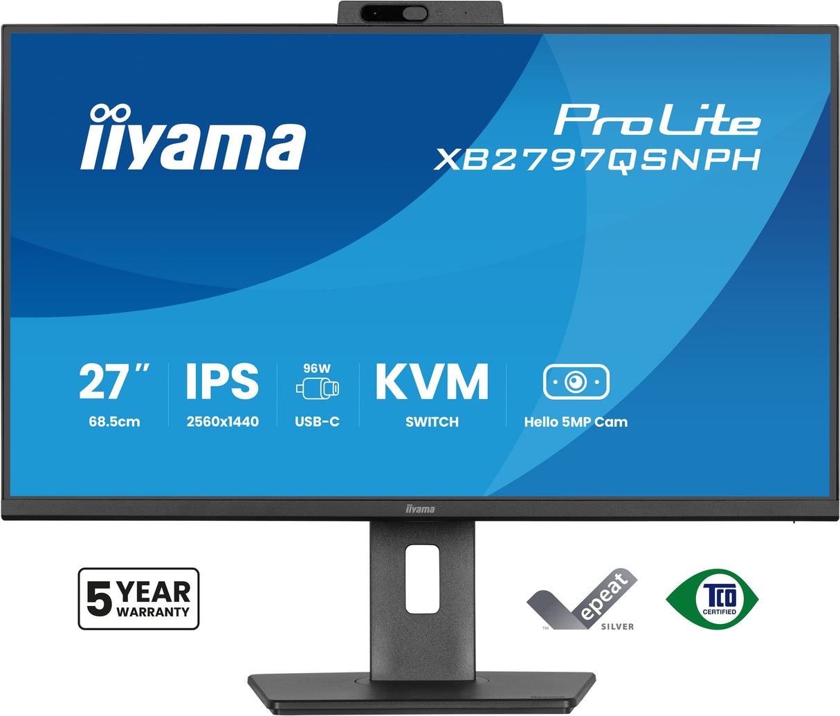 Monitor  Iiyama  27" Xb2797qsnph-W1 16:9 Hdmi+Dp+2xusb-C