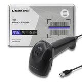 EAN 5901878508665 - Qoltec 50866 lector de código de barras Lector de códigos de barras portátil 1D Laser Negro imagen 2