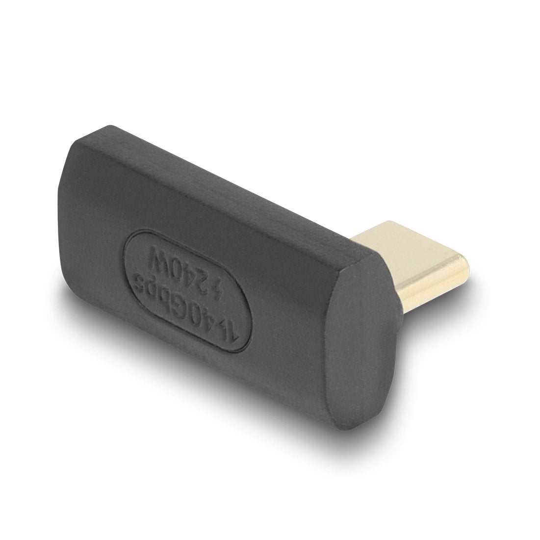 Delock 60244 Usb Adaptador 40 Gbps Usb Type-C Pd 3.1 240 W Macho A Puerto Hembra Girado Sesgado Hacia La Izquierda Y Hacia La Derecha 8k 60 Hz