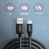 EAN 8595247905871 - Axagon BUMM-AM15AB cable USB USB 2.0 1,5 m Micro-USB B USB A Negro imagen 2