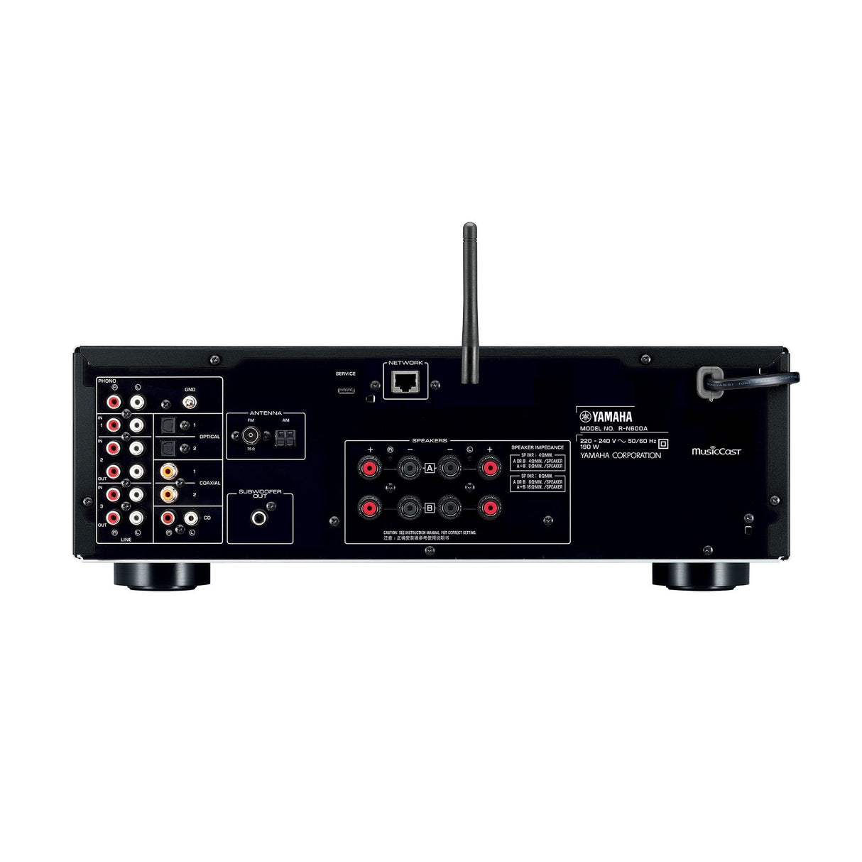 Yamaha Av-Receiver Avreceiver R-N600a Rn600a Negro Negro (R-N600a (Rn600a Blb)