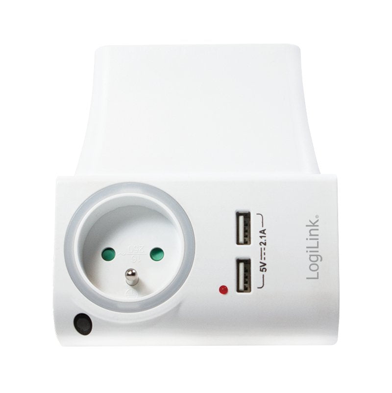 Steckdosenadapter2x  Usb-Port+L Adeschalefrankr.