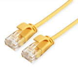 Roline Verde Utp Cable De Red Cat.6a (Class Ea), Lsoh, Slim, Gelb, 0,5 M