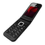 Movil Senior Fp-24bk Black Aiwa Diseño Flip Dualsim Botones Grandes Pantalla 2.4 Bluetooth Puerto Micro-Usb Con Base De Carga